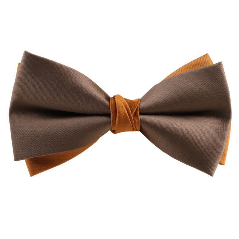 Men's Asymmetrical Two Tone Bow Tie