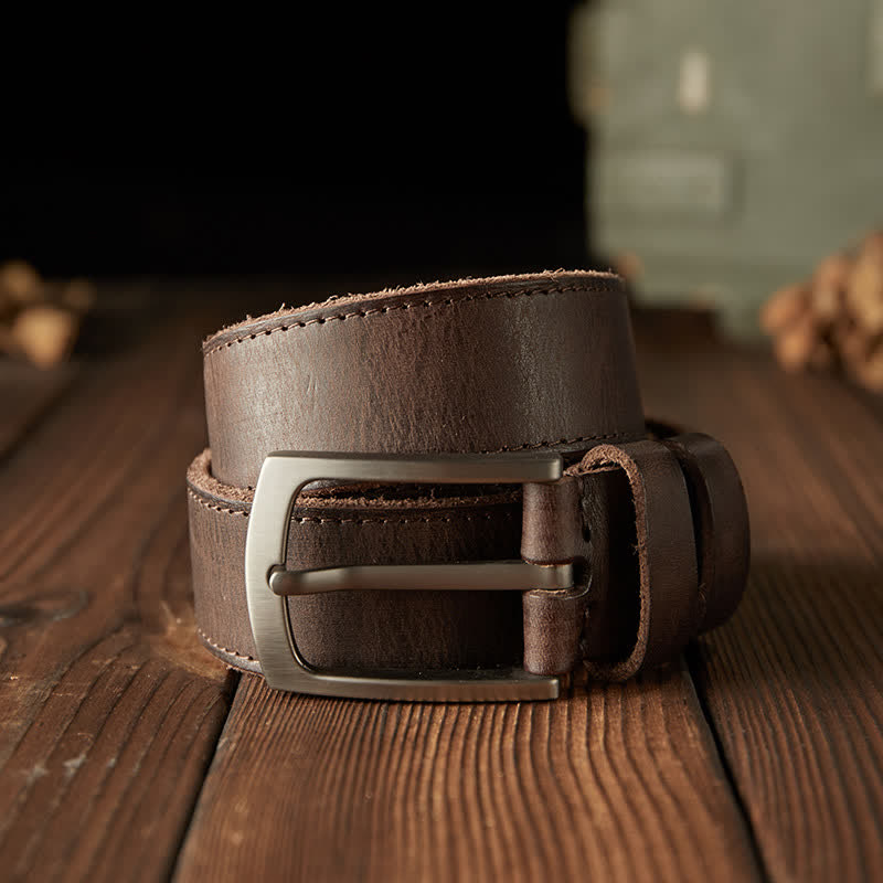 Men's Classic Textured Cowboy Leather Belt - image 2