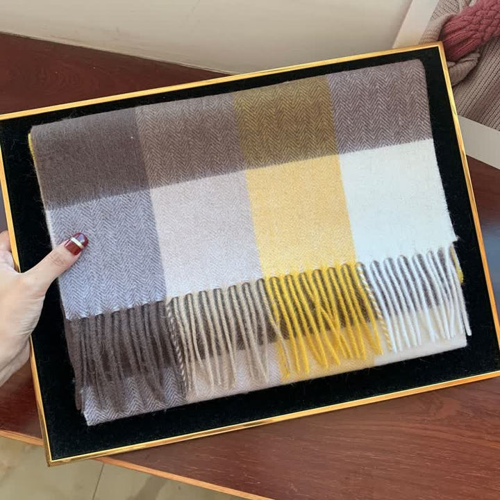 Unisex Lamb Edinburgh Big Warm Plaid Scarf - #30 - image 49