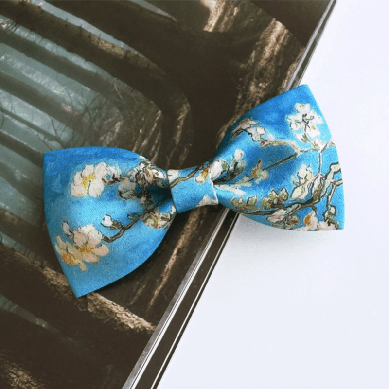 Men's Almond Blossom Tree Art Bow Tie