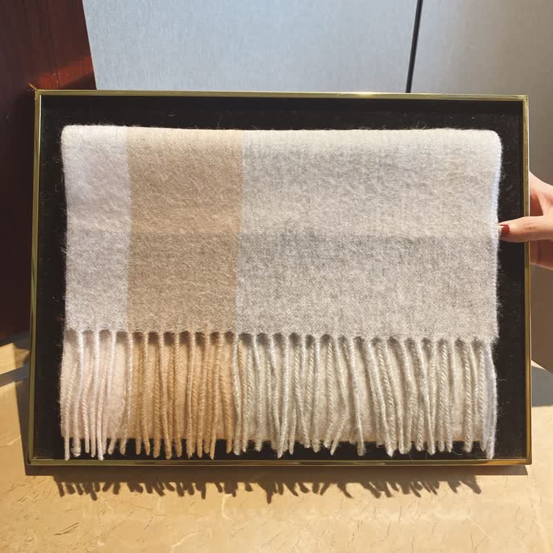 Unisex Lamb Edinburgh Big Warm Plaid Scarf - #16 - image 32