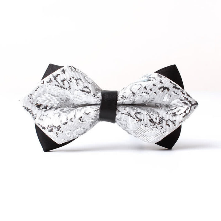 Men's Gold Hue Paisley Pointed Bow Tie