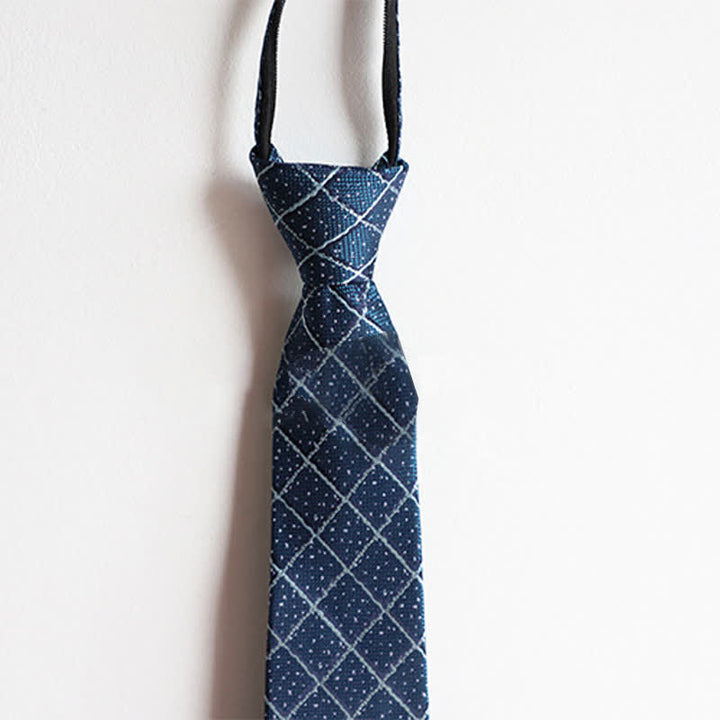 Men's Elegant Zipper Tie Paisley Striped Necktie - image 2