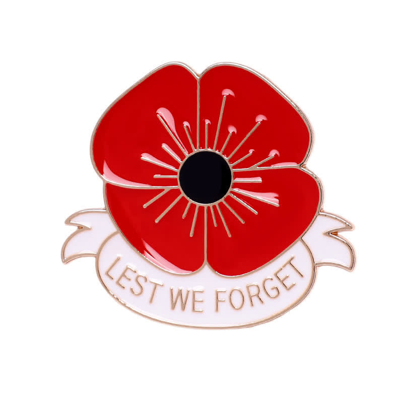 3Pcs Unisex Lest We Forget Poppy Brooch