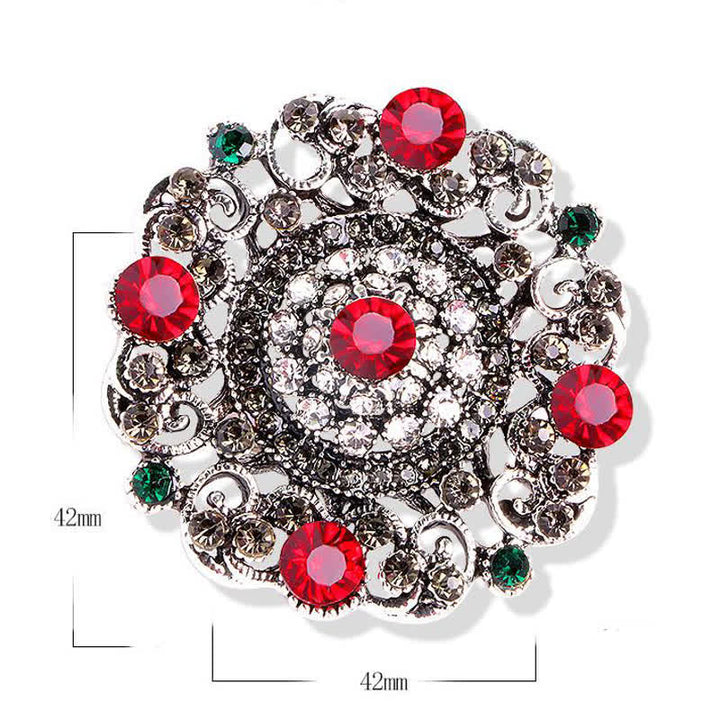 Women's Baroque Court Hollow Flower Brooch