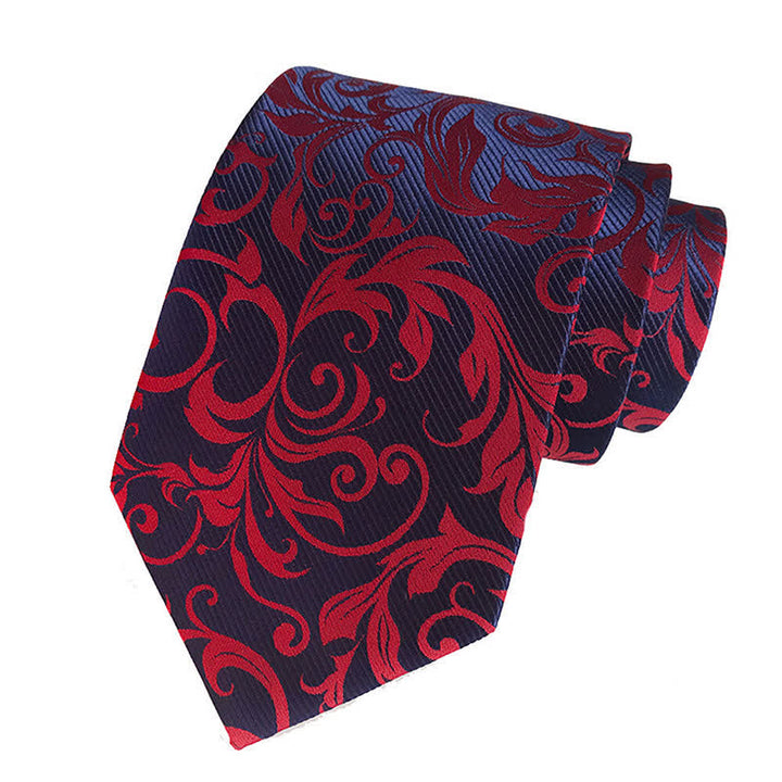2Pcs Men's Plant Swirl Floral Necktie Set - image 3