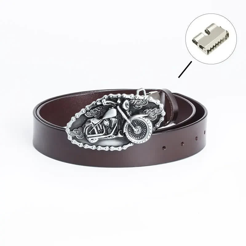 Men's Punk Locomotive Motorcycle Leather Belt