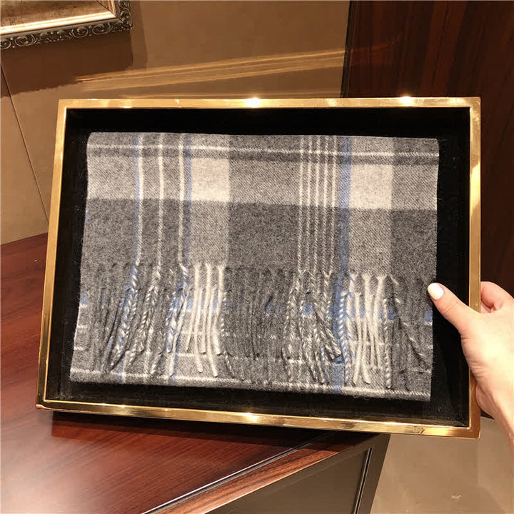 Unisex Lamb Edinburgh Big Warm Plaid Scarf - image 19