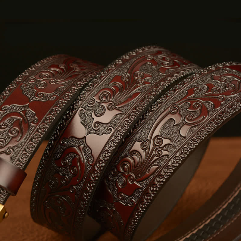 Men's Big-Eared Elephant Leather Belt