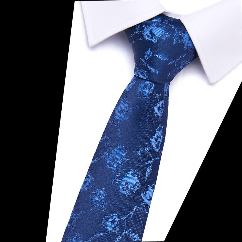 Men's Botanical Leaves Floral Necktie - Rose - image 1