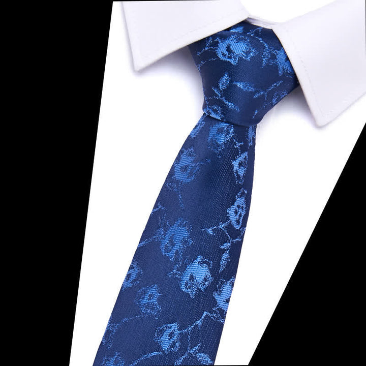 Men's Botanical Leaves Floral Necktie - Rose - image 1
