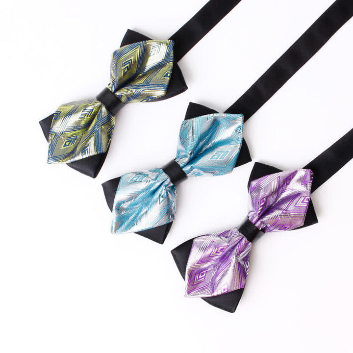 Men's Fancy Modern Diamond Pointy Bow Tie