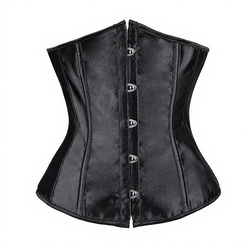Western Cowgirl Satin Steel Boned Corset Waist Cincher - White - 6XL - image 1