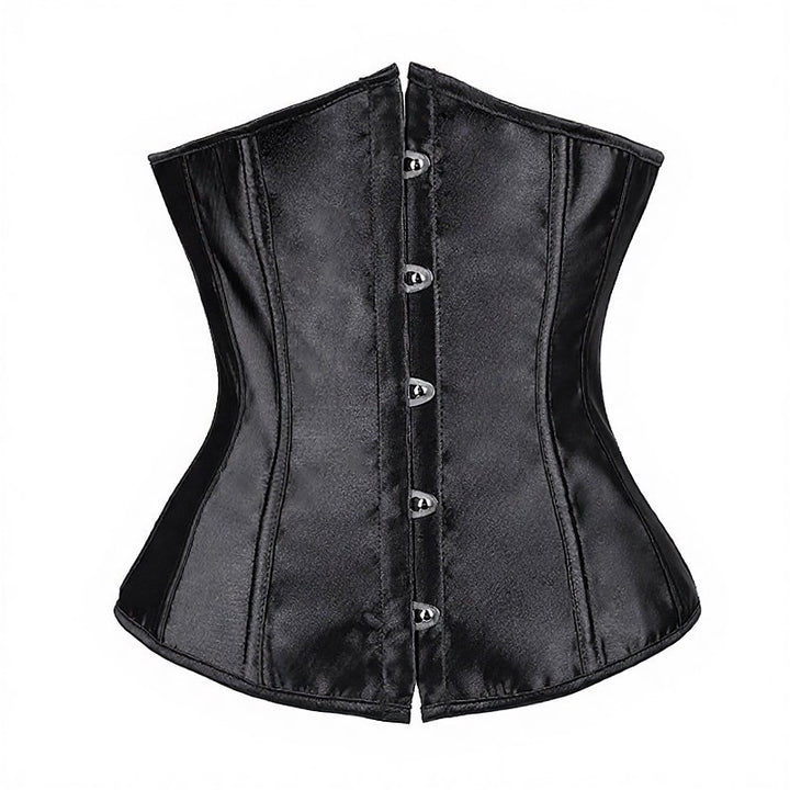 Western Cowgirl Satin Steel Boned Corset Waist Cincher - White - 6XL - image 1
