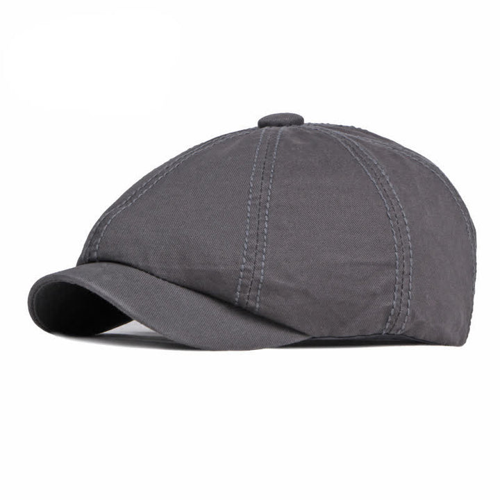 Casual Solid Color Cotton Daily Beret Cap