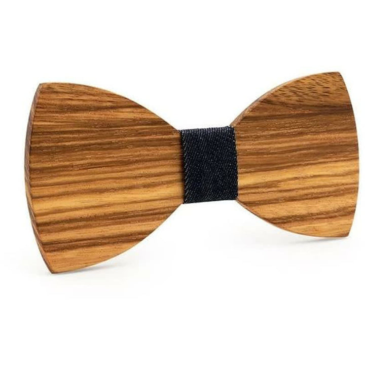 Men's Natural Wood Grain Wooden Bow Tie