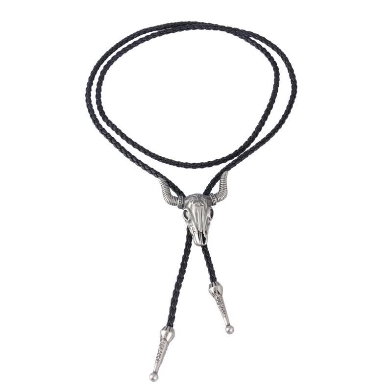 Vintage Native Style Bull Head Bolo Tie