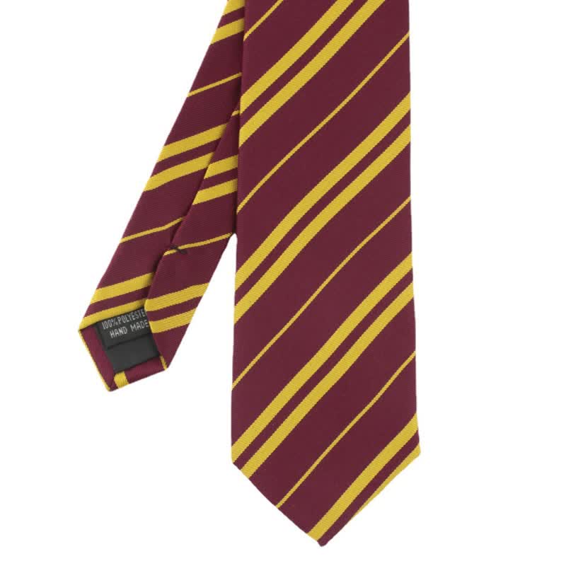 Men's Wizard School Halloween Cosplay Striped Necktie