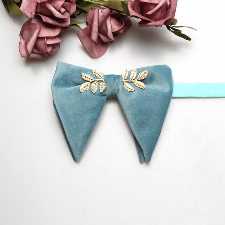 Men's Charming Velvet Oversized Pointed Bow Tie