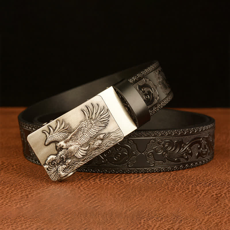 Men's Eagle Expanded Its Wings Leather Belt