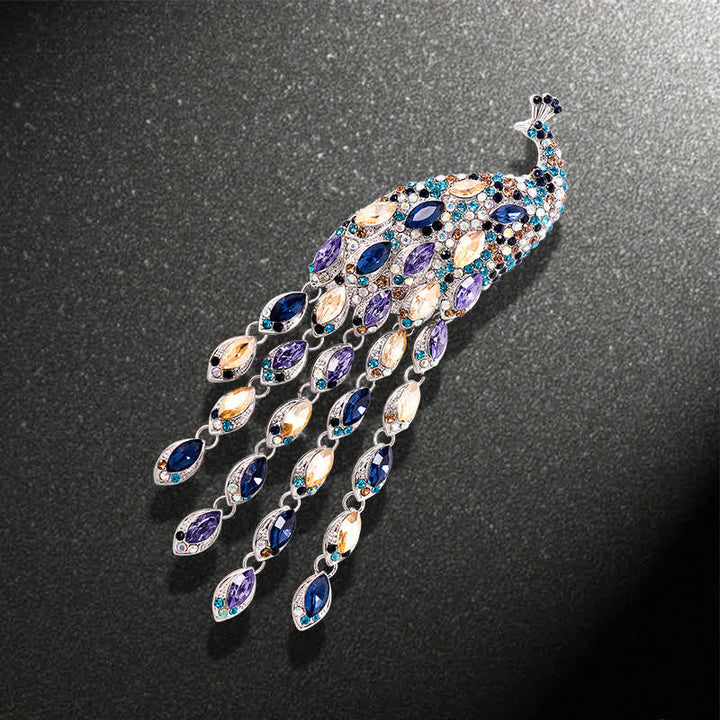 Women's Grazioso Peacock Fringe Brooch