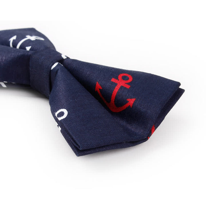 Men's Repeating Ship Anchor Motifs Bow Tie