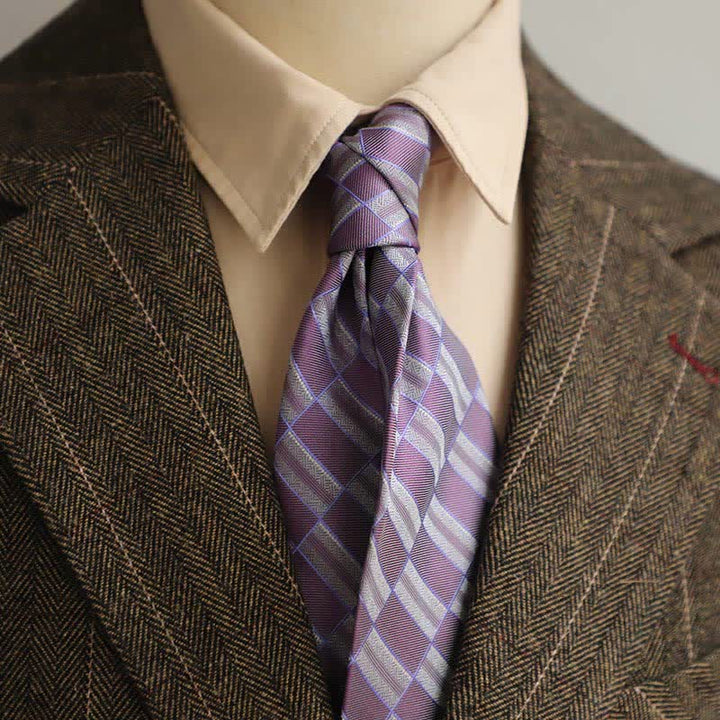 Men's Retro Street Style Geometric Necktie