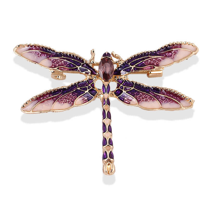 Women's Pretty Enamel Dragonfly Brooch