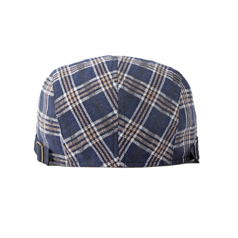 Travel Casual Checkered Beret Flat Cap