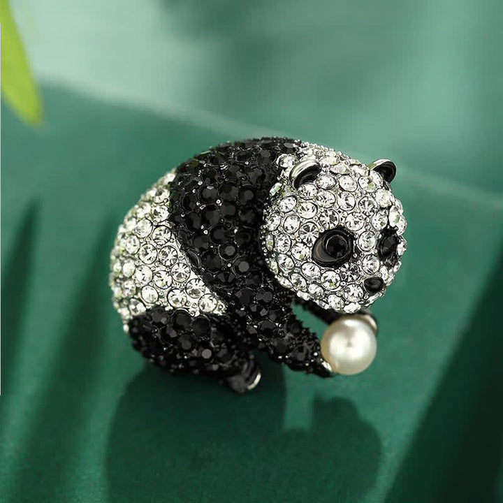 Women's Panda Sparkling Body Brooch