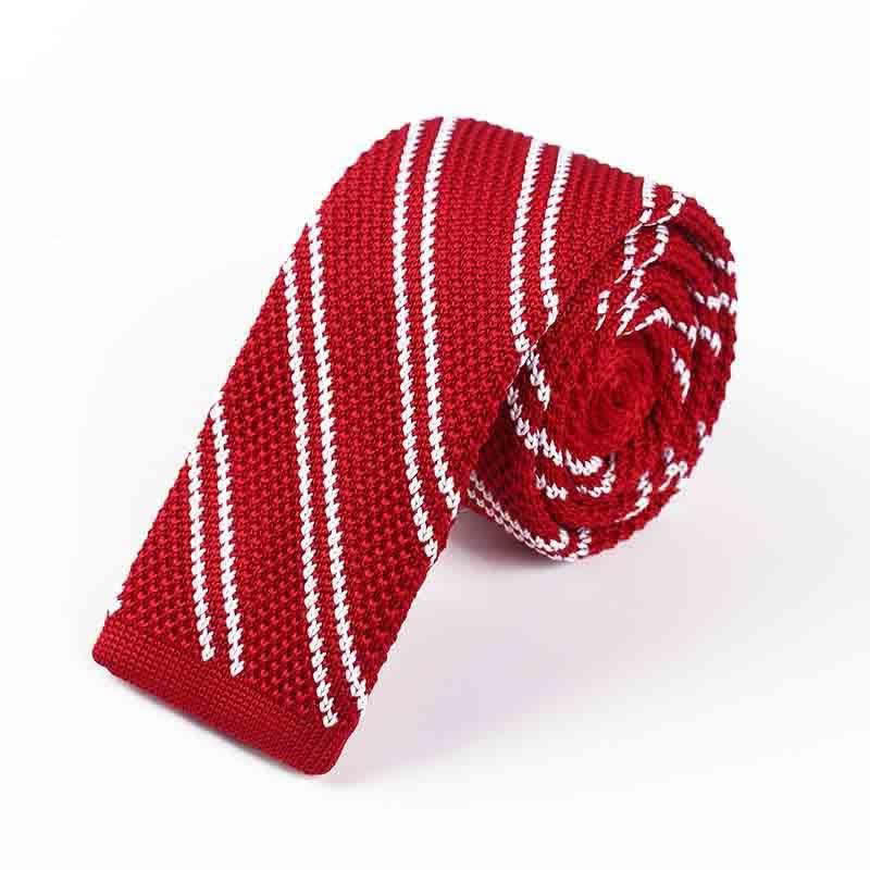 Men's Diagonal Striped Knitted Necktie