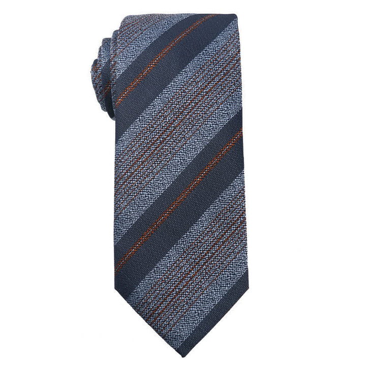 Men's Blue Series Paisley Striped Necktie - Navy Blue Striped - image 5