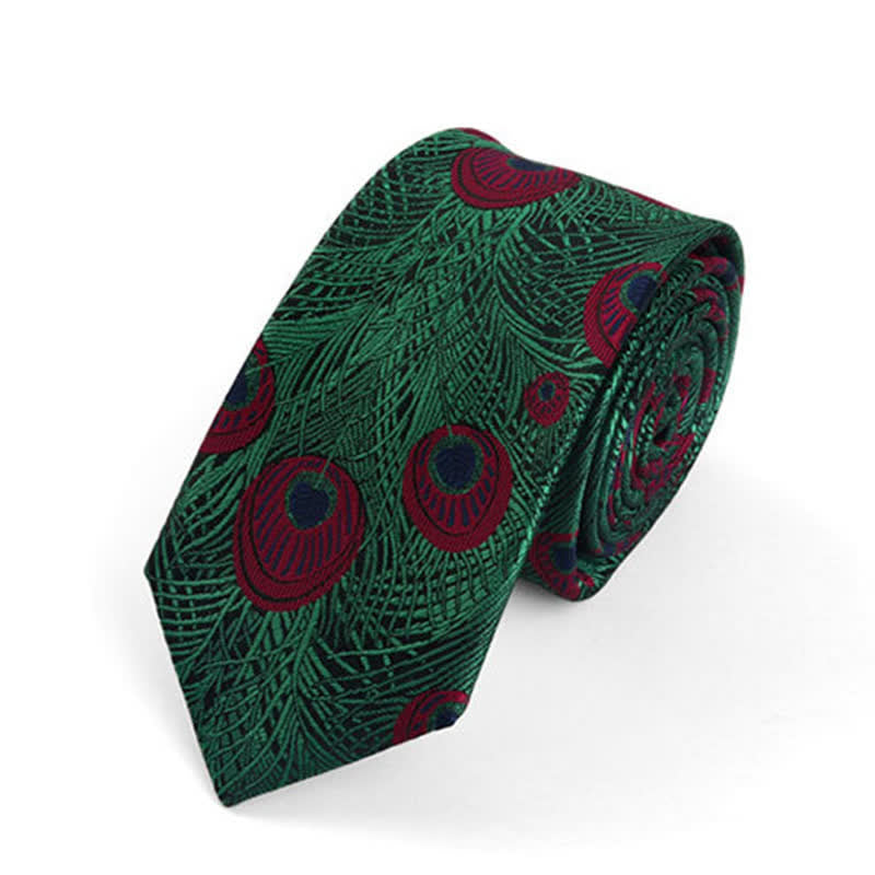 Men's Peacock Feather Pattern Necktie