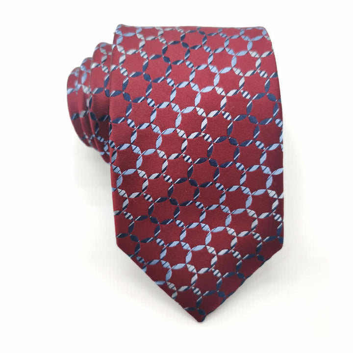 Men's Graduated Striped Hexagon Pure Silk Necktie