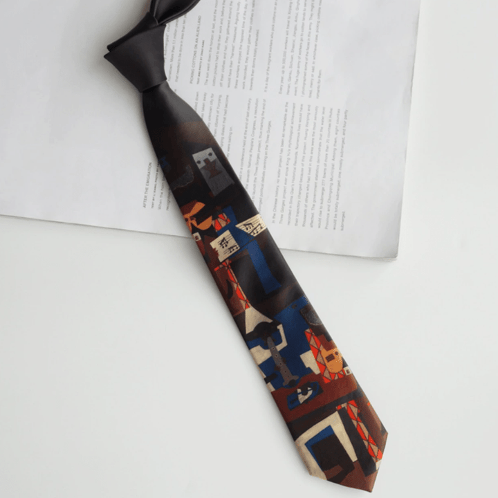 Men's Black & Red Three Musicians Necktie