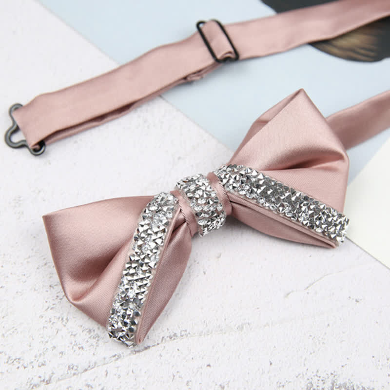 Men's Glittering Rhinestone Wedding Bow Tie