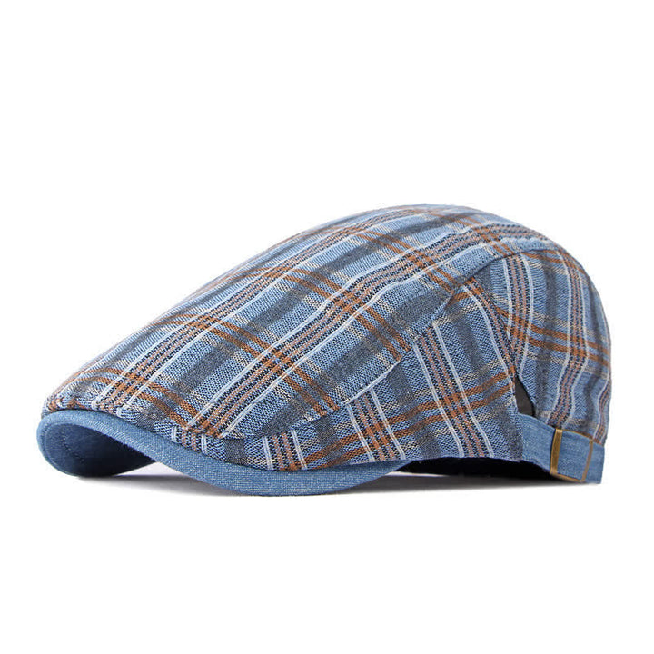 Travel Casual Checkered Beret Flat Cap