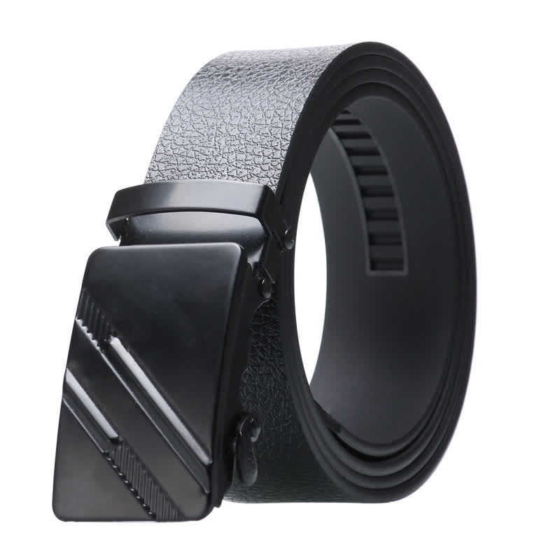 Men's Business Automatic Buckle Black Leather Belt