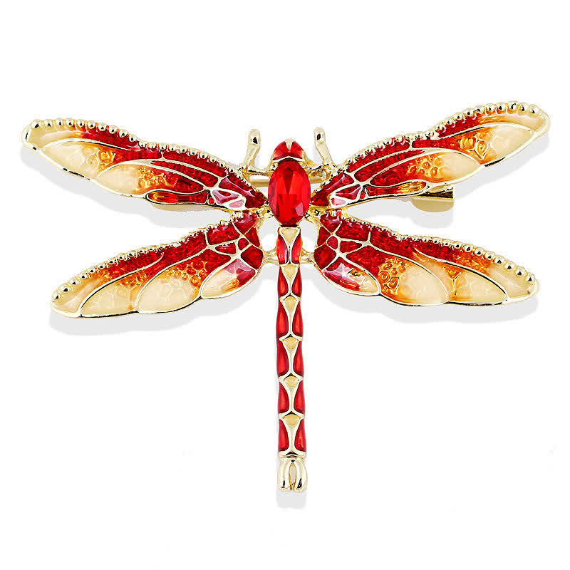 Women's Pretty Enamel Dragonfly Brooch