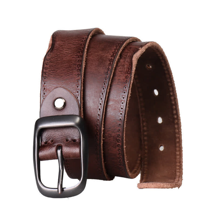 Men's Western Distressed Style Leather Belt