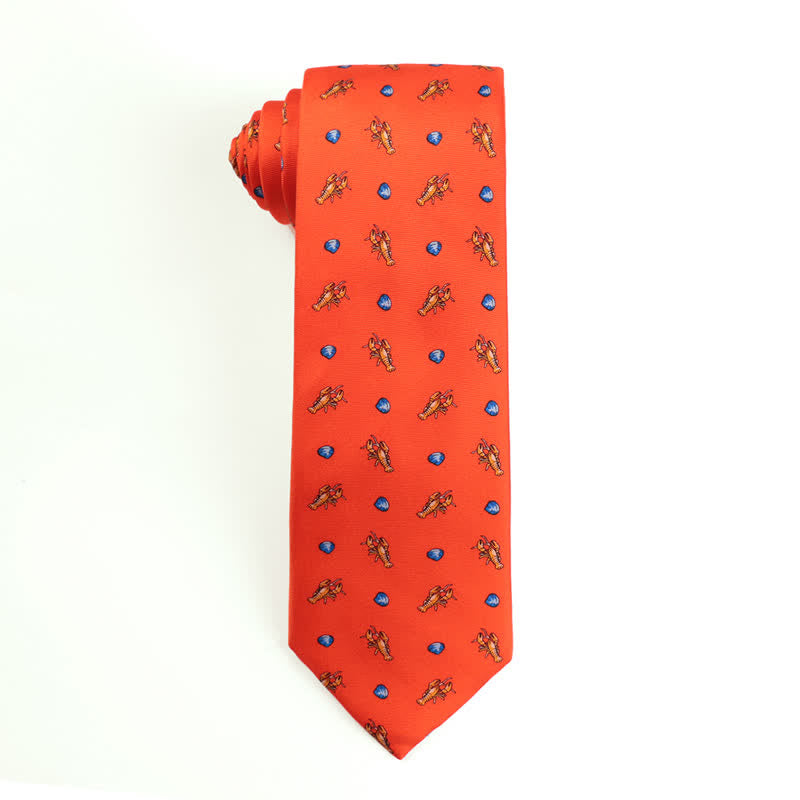 Men's Dancing Animal Motifs Pure Silk Necktie