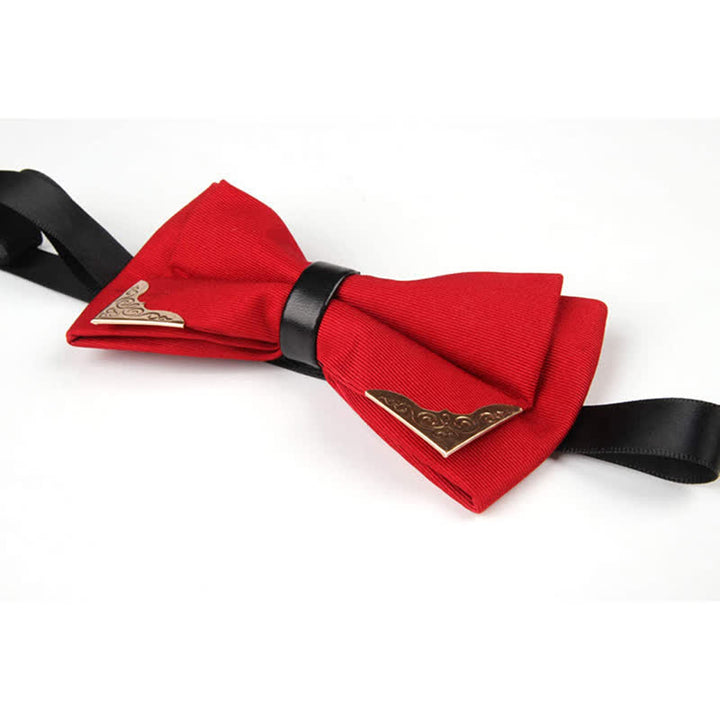 Men's Classic Metal Gold Bow Tie