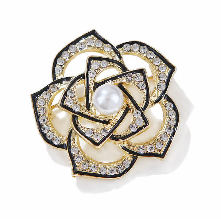 Women's Decorative Hollow Camellia Brooch