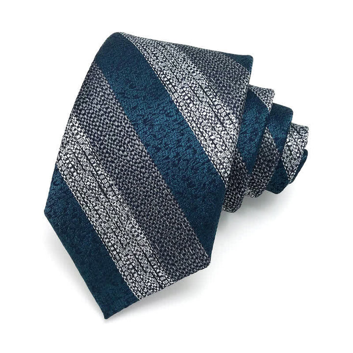 Men's Wide Block Multi Striped Necktie