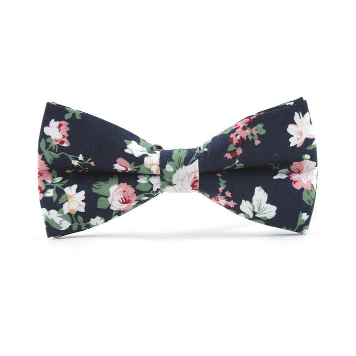 Men's Dyeing Rose Leaves Floral Bow Tie