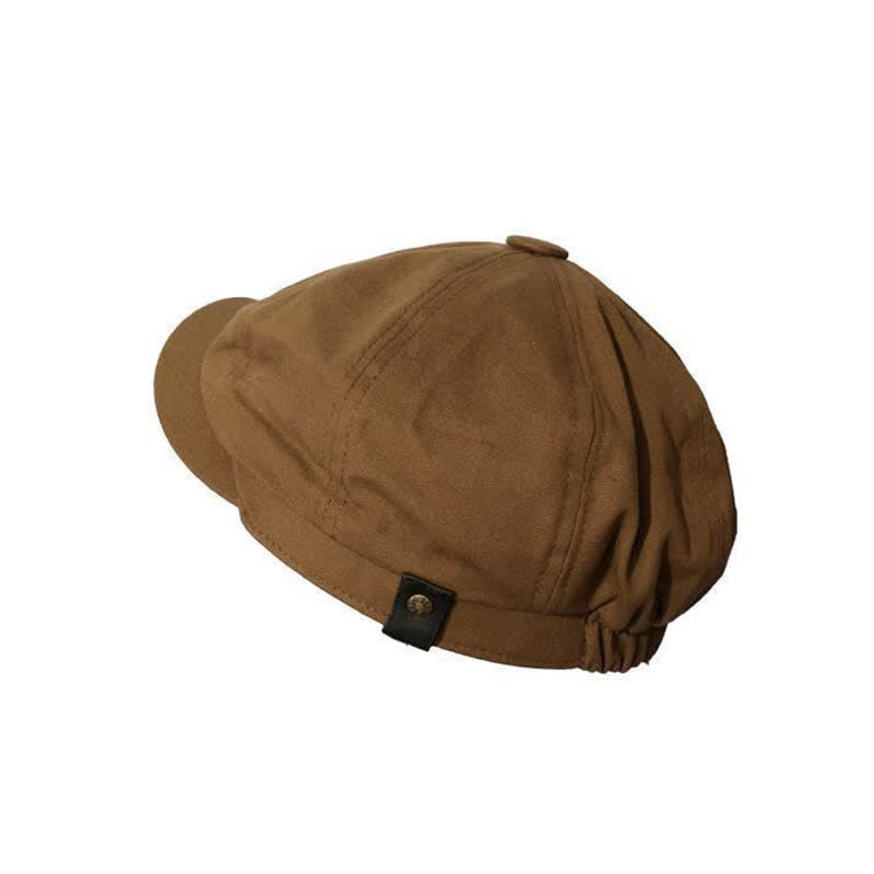 British Newsboy Cotton Octagonal Beret Cap