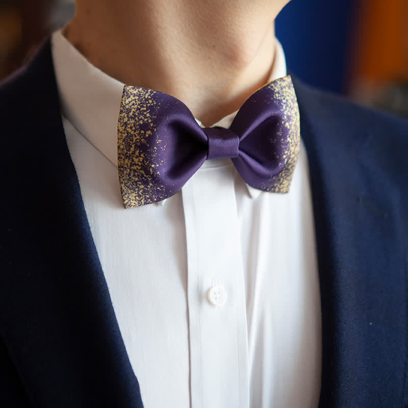 Men's Violet Resplendent Night Sky Bow Tie