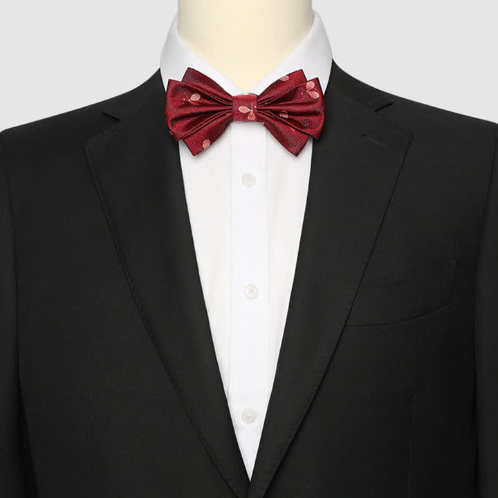 Men's Deluxe Burgundy Tennis Racquet Bow Tie