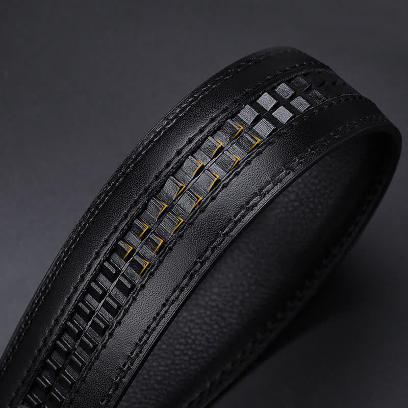 Men's Luxury Embossed Automatic Buckle Leather Belt