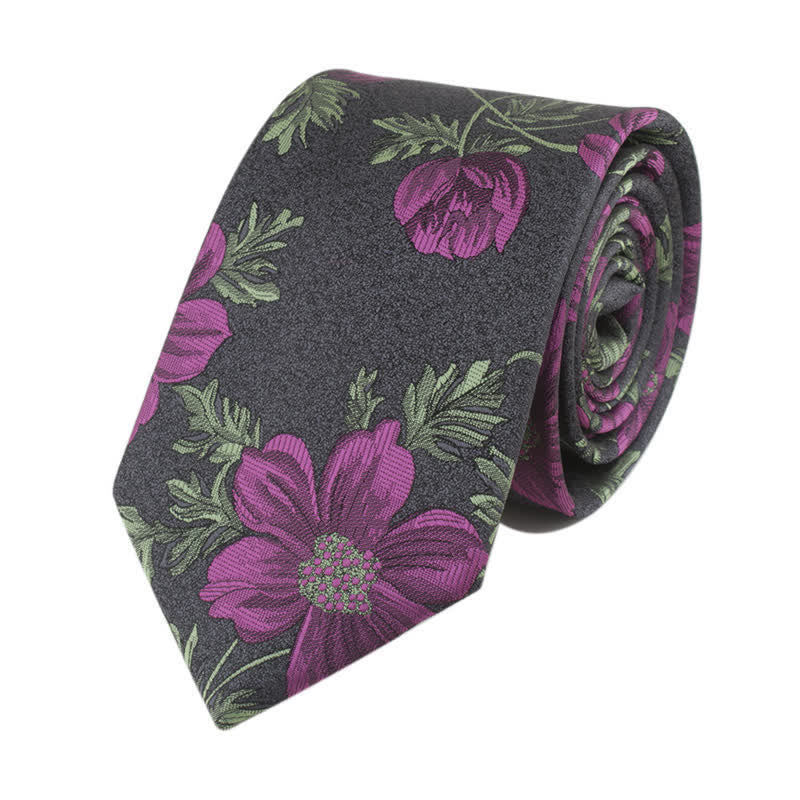 Men's Novelty Flower with Stem Necktie